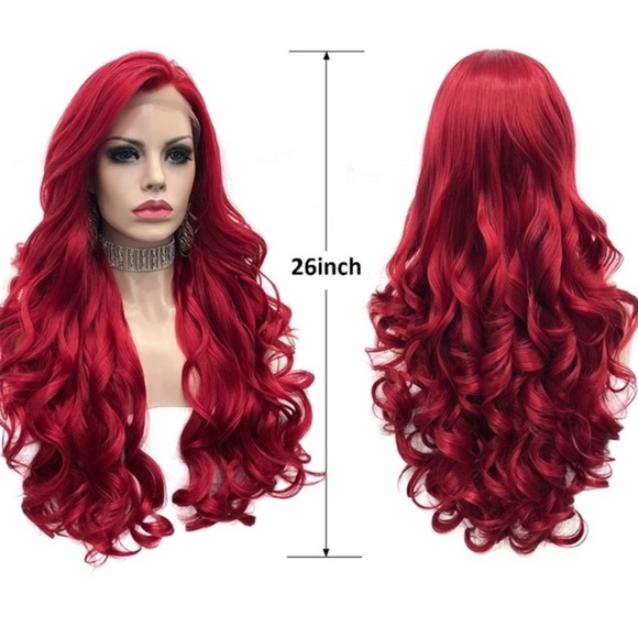 ✨26” RED BODY WAVYLACE FRONT WIG💫 NEWARRIVES NEW
